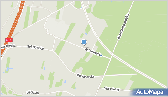 Zgierz, Antoniewska, mapa Zgierz