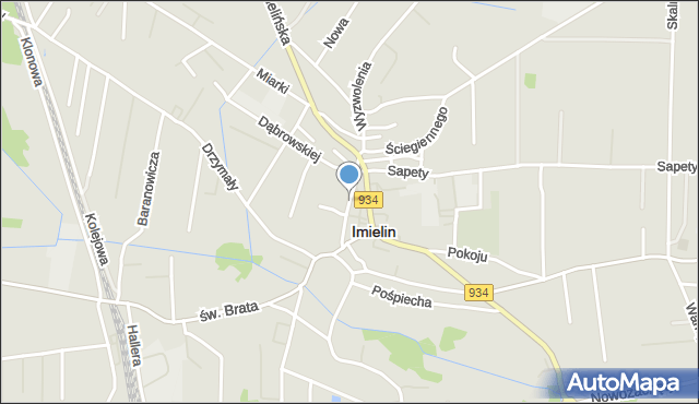 Imielin, Apteczna, mapa Imielin