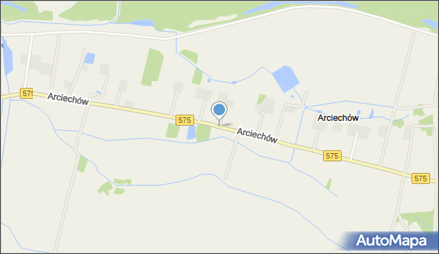 Arciechów gmina Iłów, Arciechów, mapa Arciechów gmina Iłów