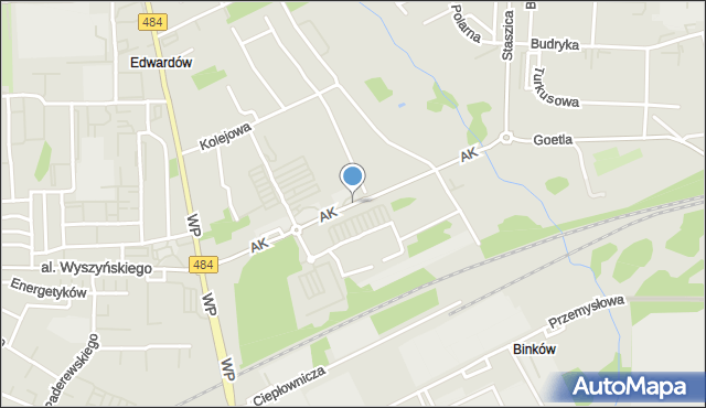 Bełchatów, Armii Krajowej, mapa Bełchatów