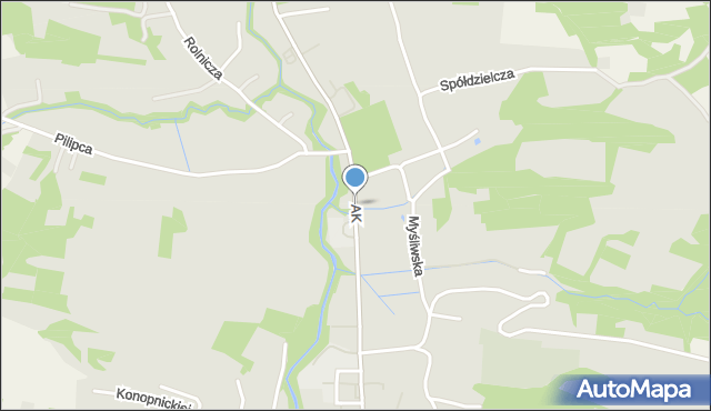 Błażowa, Armii Krajowej, mapa Błażowa