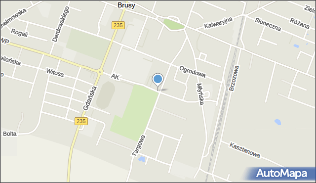 Brusy, Armii Krajowej, mapa Brusy