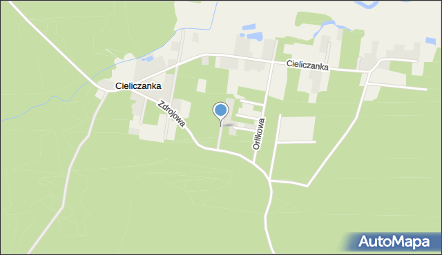 Cieliczanka, Aroniowa, mapa Cieliczanka