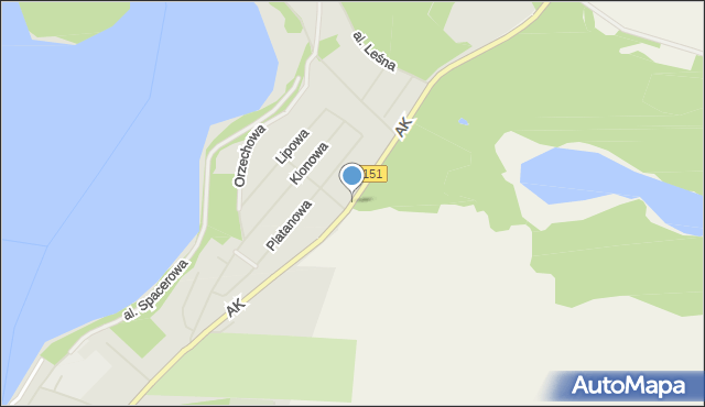 Ińsko, Armii Krajowej, mapa Ińsko