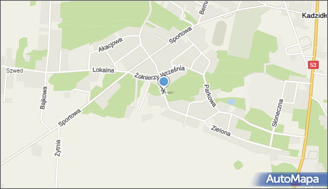 Kadzidło, Armii Krajowej, mapa Kadzidło