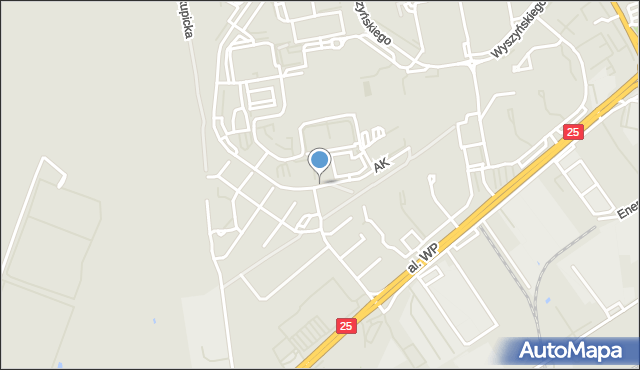 Kalisz, Armii Krajowej, mapa Kalisza