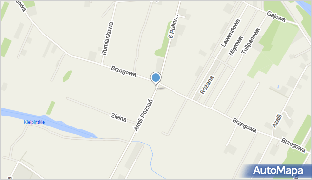 Kiełpin gmina Łomianki, Armii Poznań, mapa Kiełpin gmina Łomianki