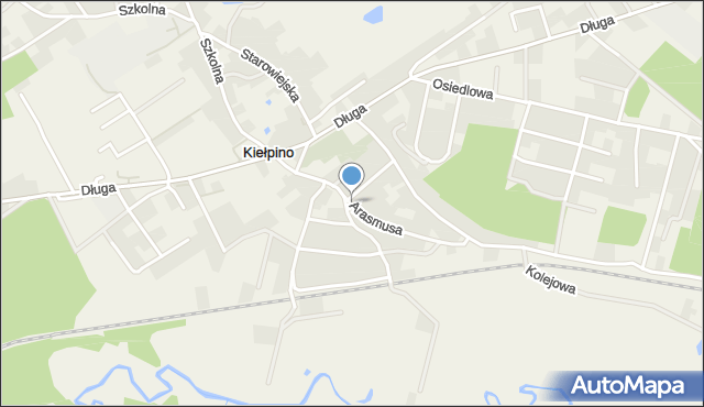 Kiełpino gmina Kartuzy, Arasmusa, ks., mapa Kiełpino gmina Kartuzy