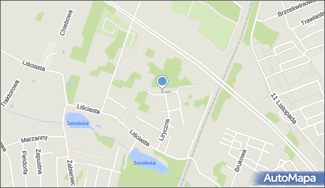 Łódź, Arktyczna, mapa Łodzi