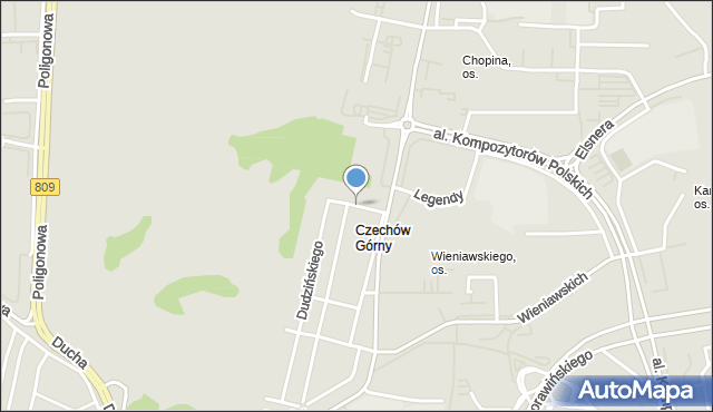 Lublin, Arnsztajnowej Franciszki, mapa Lublina