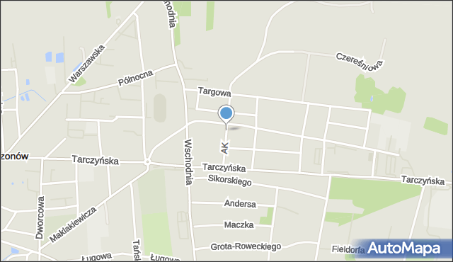 Mszczonów, Armii Krajowej, mapa Mszczonów