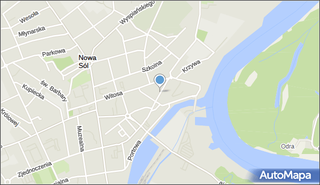 Nowa Sól, Arciszewskiego, mapa Nowa Sól