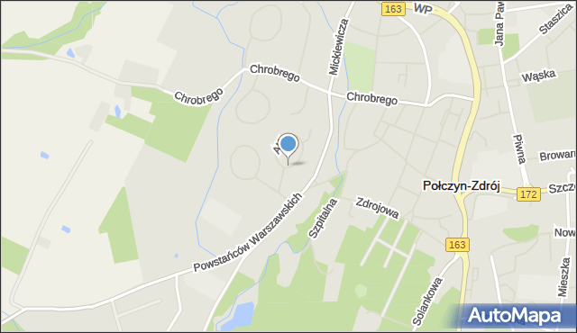 Połczyn-Zdrój, Armii Krajowej, mapa Połczyn-Zdrój