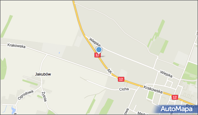 Przysucha, Armii Krajowej, mapa Przysucha