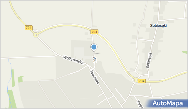 Skała powiat krakowski, Armii Krajowej, mapa Skała powiat krakowski