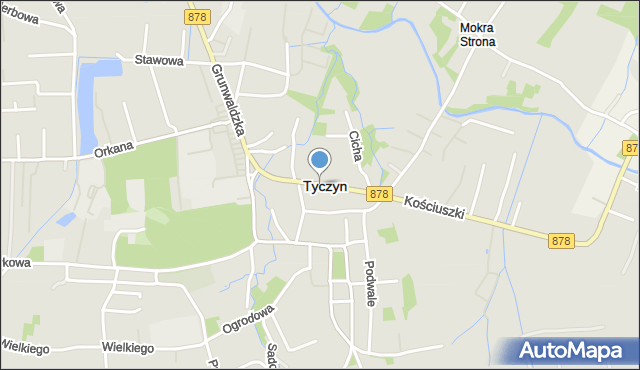 Tyczyn powiat rzeszowski, Armii Krajowej, mapa Tyczyn powiat rzeszowski