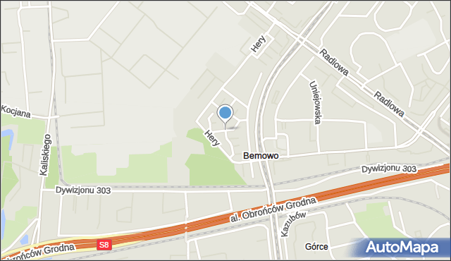 Warszawa, Artemidy, mapa Warszawy