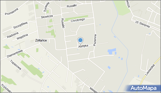 Chełm, Asnyka Adama, mapa Chełma