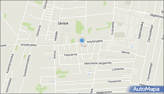 Częstochowa, Astronautów, mapa Częstochowy