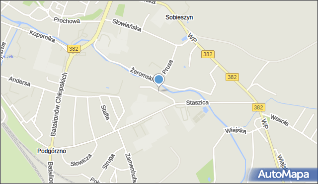 Dzierżoniów, Asnyka Adama, mapa Dzierżoniów