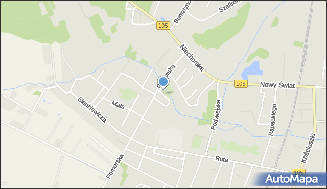 Gryfice, Asnyka Adama, mapa Gryfice