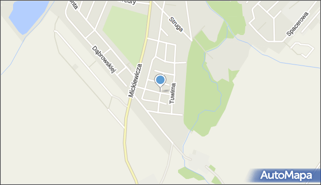 Jawor, Asnyka Adama, mapa Jawor