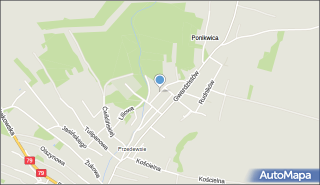 Jaworzno, Astrów, mapa Jaworzno