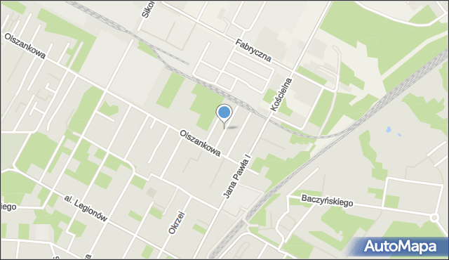 Legionowo, Asnyka Adama, mapa Legionowo