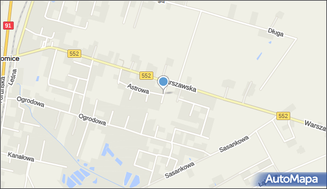 Łysomice powiat toruński, Astrowa, mapa Łysomice powiat toruński