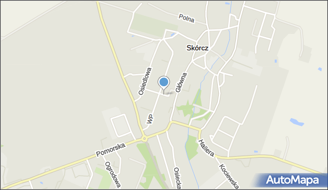 Skórcz, Asnyka Adama, mapa Skórcz