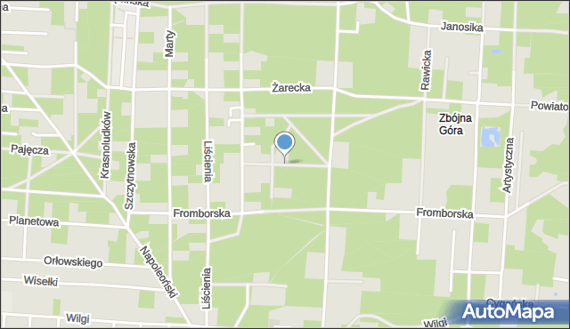 Warszawa, Astry, mapa Warszawy