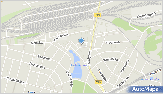 Warszawa, Atlasowa, mapa Warszawy