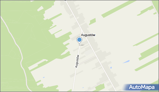 Augustów gmina Pionki, Augustów, mapa Augustów gmina Pionki