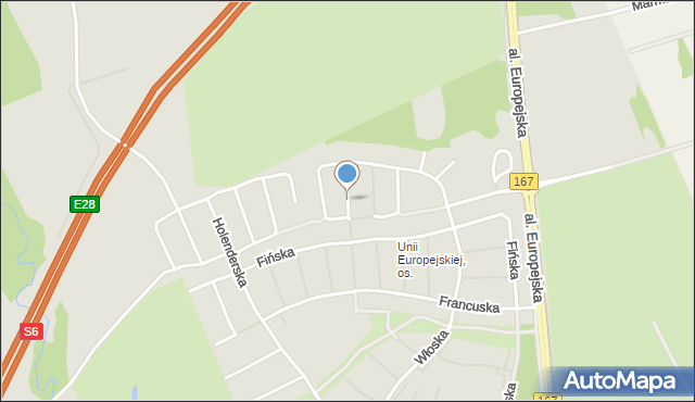 Koszalin, Austriacka, mapa Koszalina
