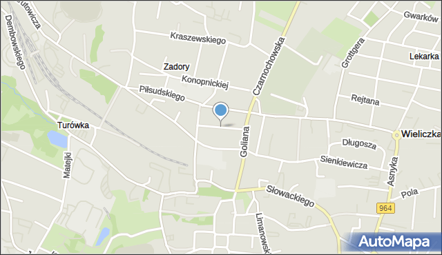 Wieliczka, Aywasa Franciszka, mapa Wieliczka