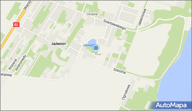 Jadwisin gmina Serock, Azaliowa, mapa Jadwisin gmina Serock