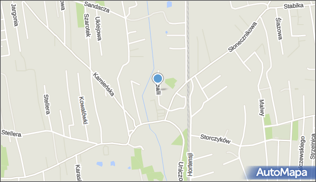 Katowice, Azalii, mapa Katowic