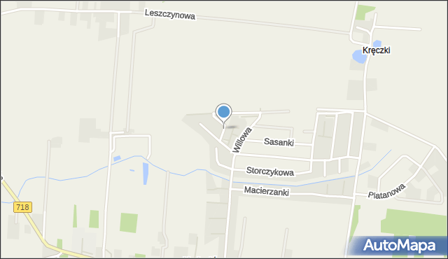 Kręczki, Azalii, mapa Kręczki