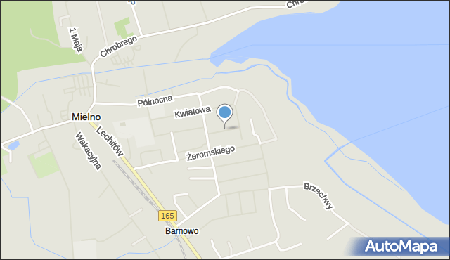 Mielno powiat koszaliński, Azaliowa, mapa Mielno powiat koszaliński