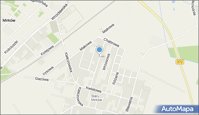 Mirków gmina Długołęka, Azaliowa, mapa Mirków gmina Długołęka