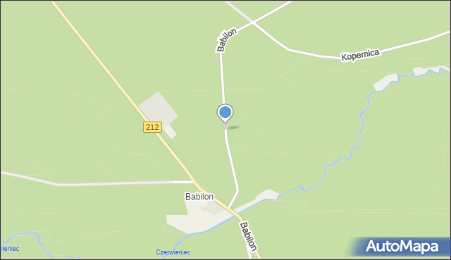 Babilon gmina Chojnice, Babilon, mapa Babilon gmina Chojnice