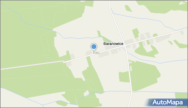 Baranowice gmina Milicz, Baranowice, mapa Baranowice gmina Milicz