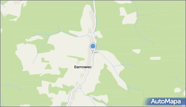 Barnowiec gmina Łabowa, Barnowiec, mapa Barnowiec gmina Łabowa