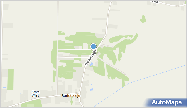 Bartodzieje gmina Jastrzębia, Bartodzieje, mapa Bartodzieje gmina Jastrzębia