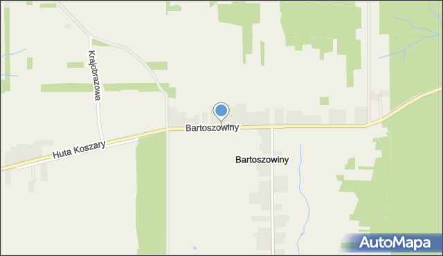 Bartoszowiny, Bartoszowiny, mapa Bartoszowiny