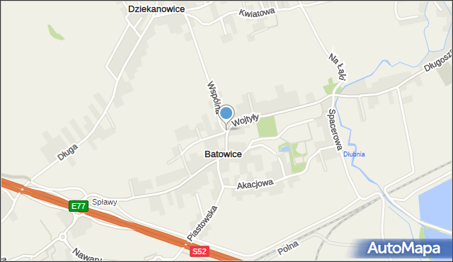 Batowice, Batowice, mapa Batowice