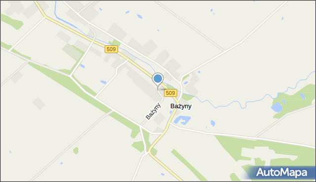 Bażyny, Bażyny, mapa Bażyny