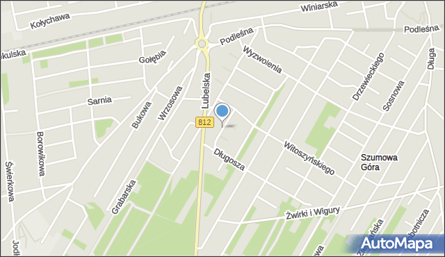 Biała Podlaska, Bajana Jerzego, mapa Białej Podlaskiej