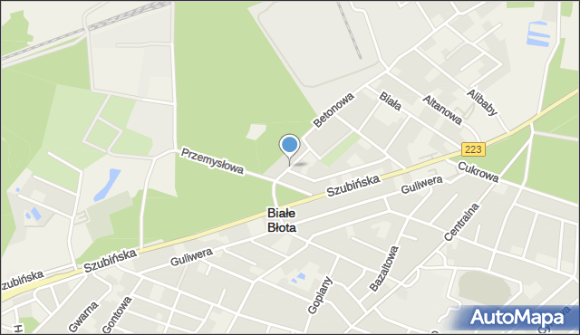 Białe Błota powiat bydgoski, Bartnicza, mapa Białe Błota powiat bydgoski