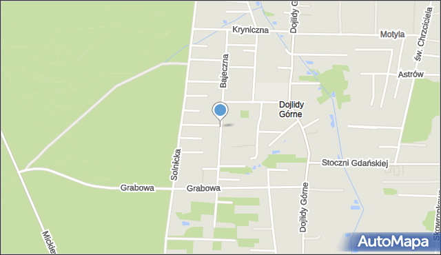 Białystok, Bajeczna, mapa Białegostoku